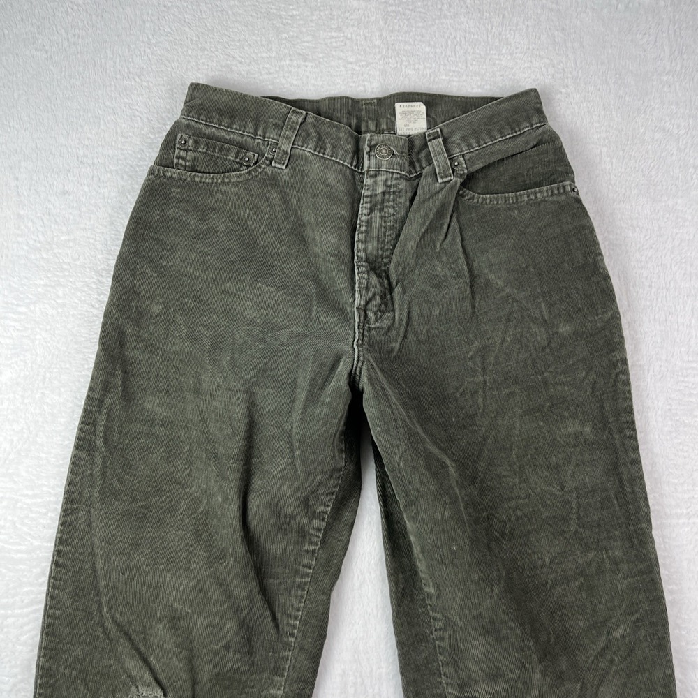 Levi's 550 Relaxed Fit Tapered Leg Pants Womens 6 Olive Green Corduroy Casual